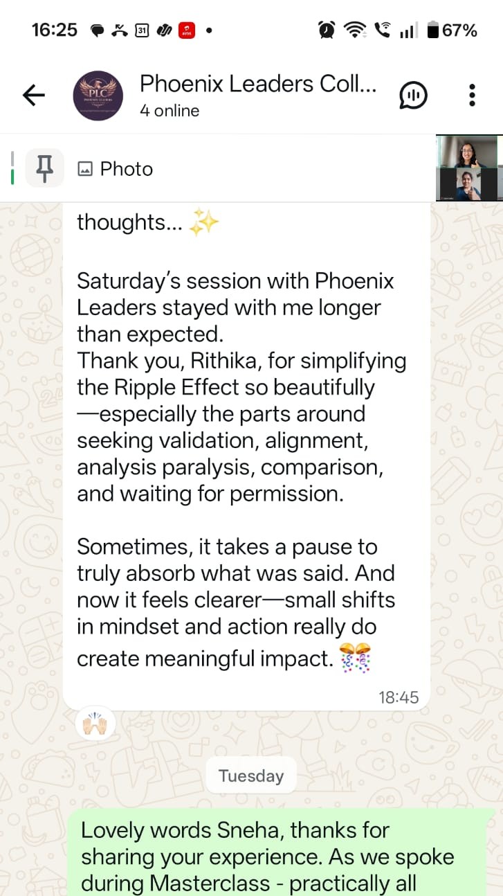 Post-masterclass reflection