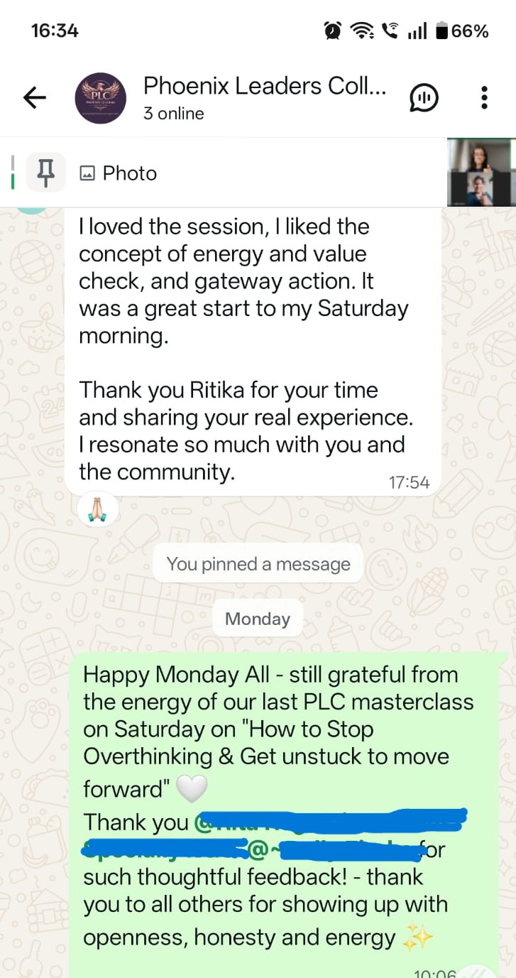 Member after Saturday session